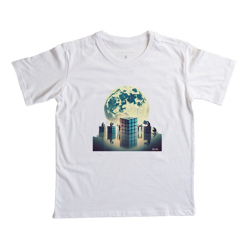 A LUA E O CUBO - Camiseta infantil