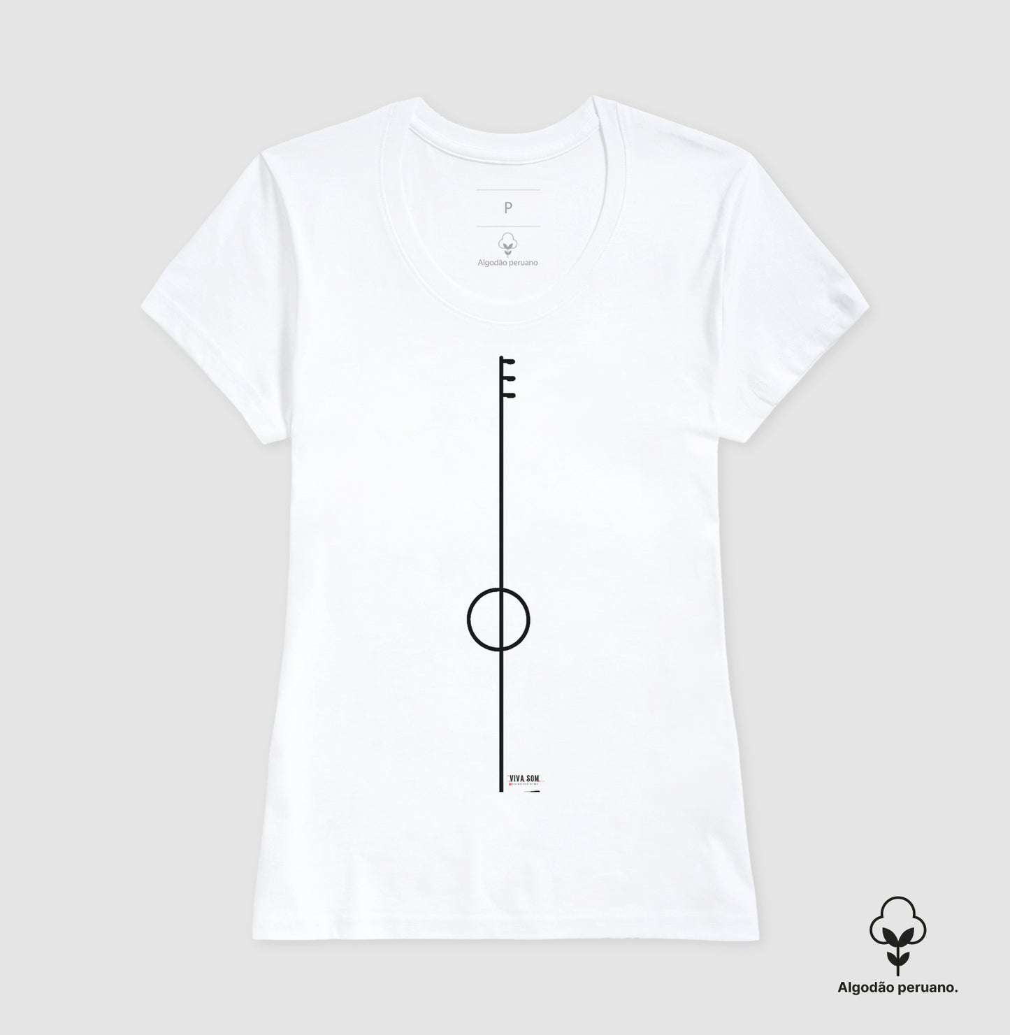 Violão básico - Camiseta e Baby Look (Algodão Peruano) M e F
