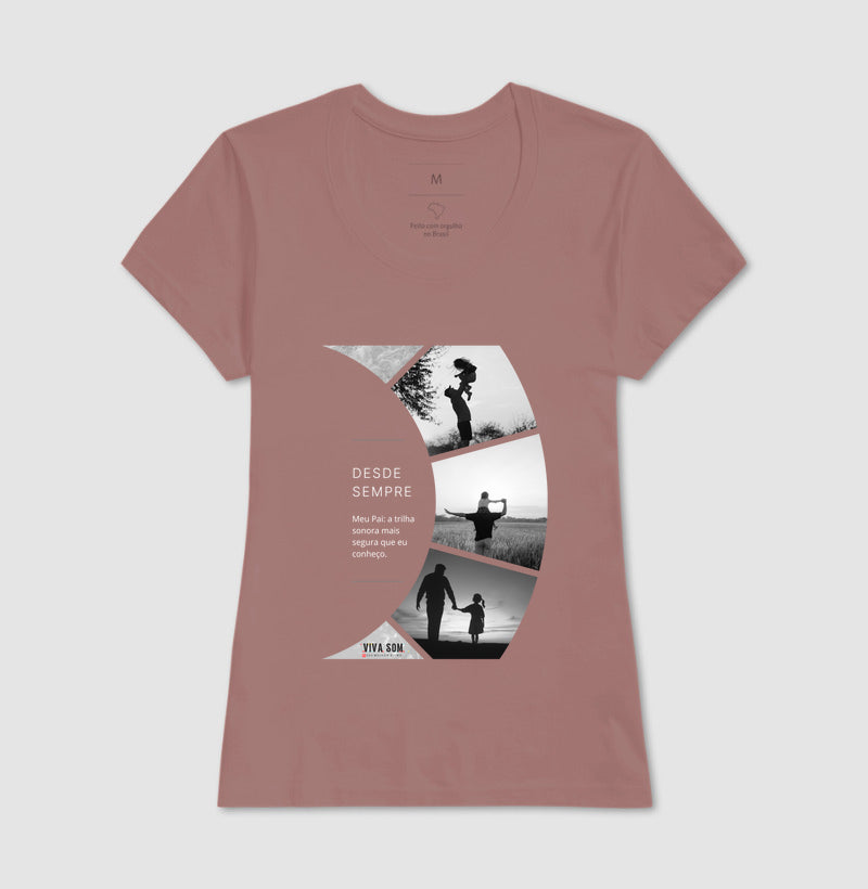 A trilha: da filha para o pai - Camiseta Masculina e feminina (baby look) - Confort