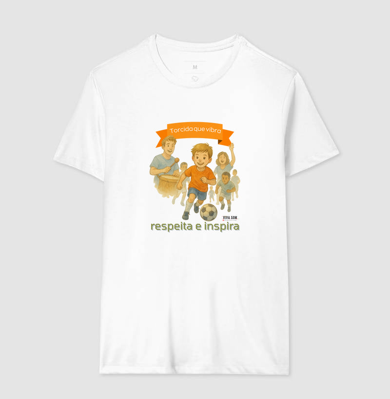 Futebol - Torcida que vibra (central grande) - Camiseta Masculina(clássica) e Feminina (baby look)