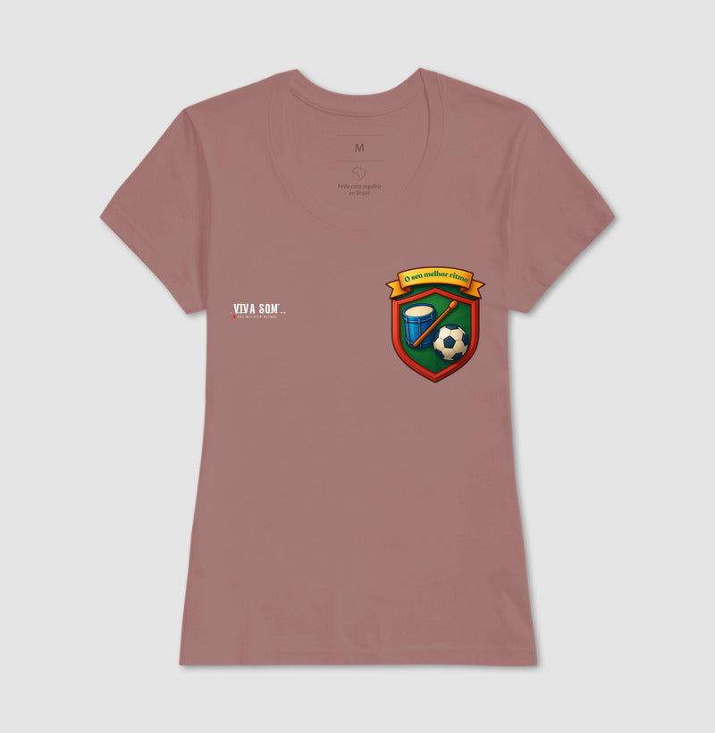 Futebol - Tambor e bola no peito - Camiseta Masculina(clássica) Feminina (baby look)