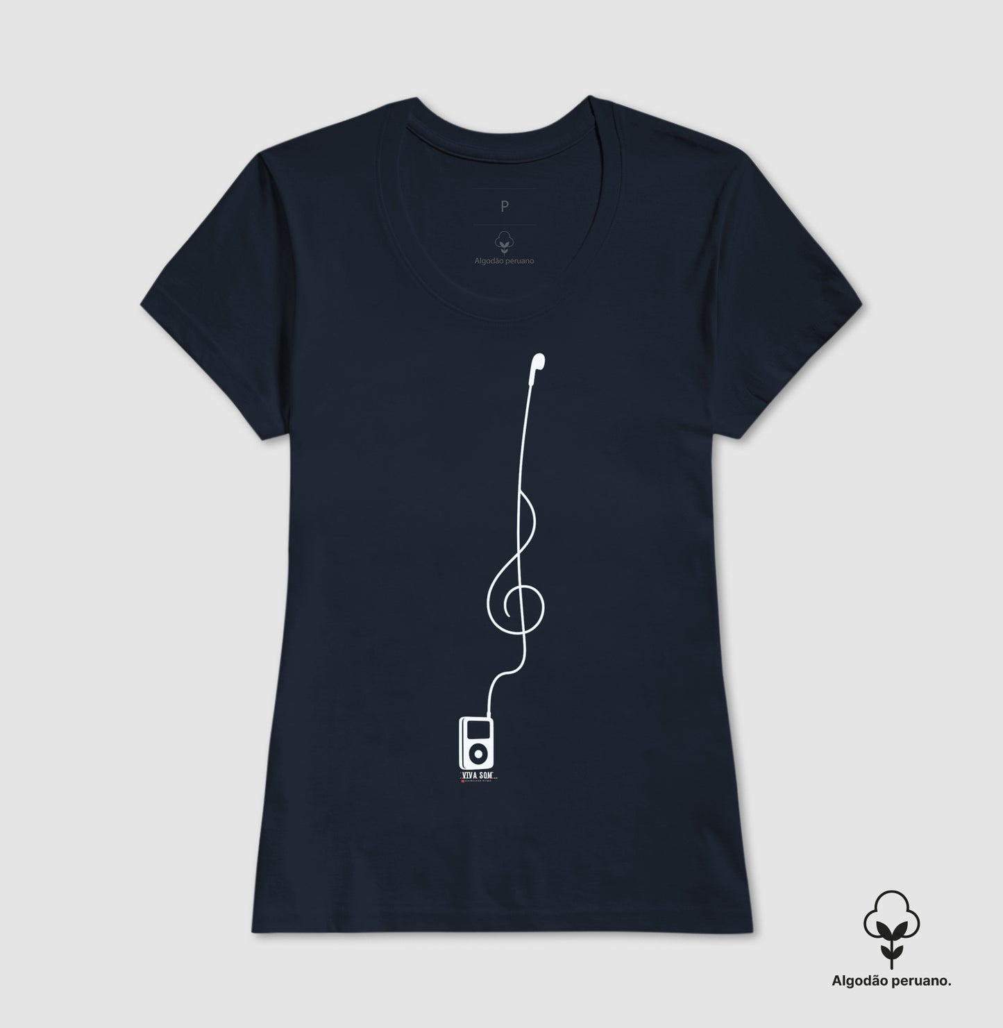 Minimalista Clave de Sol - Camiseta e Baby Look Algodão Peruano Masculina e Feminina