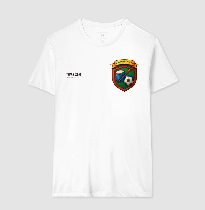 Futebol - Tambor e bola no peito - Camiseta Masculina(clássica) Feminina (baby look)
