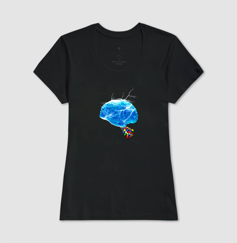 O Cérebro e o Cubo Mágico - Camiseta Confort Masculina e Feminina
