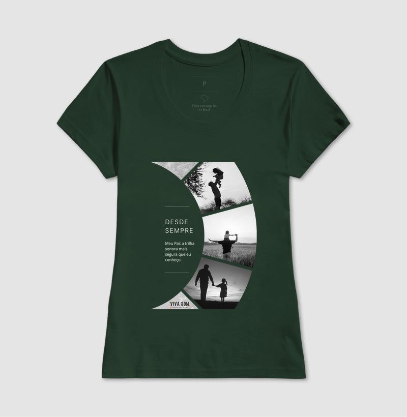 A trilha: da filha para o pai - Camiseta Masculina e feminina (baby look) - Confort