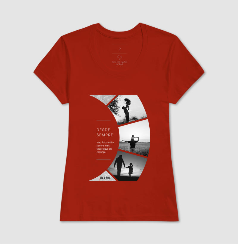 A trilha: da filha para o pai - Camiseta Masculina e feminina (baby look) - Confort