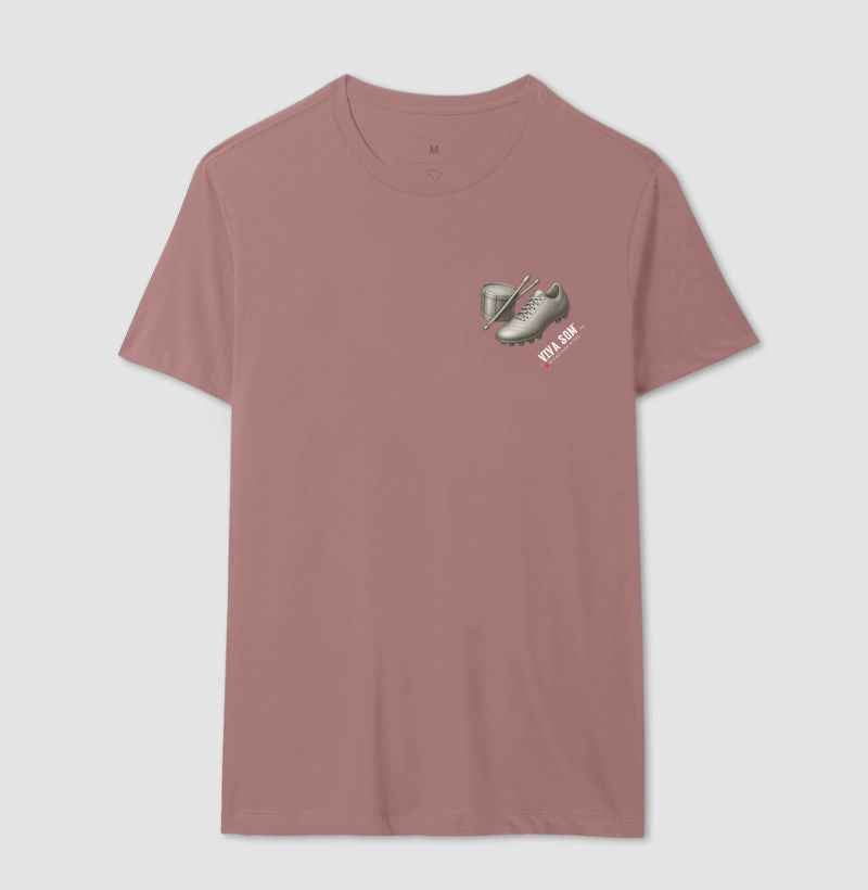 Futebol - Chuteira e tambor minimalista - Camiseta Masculina(clássica) Feminina (baby look)