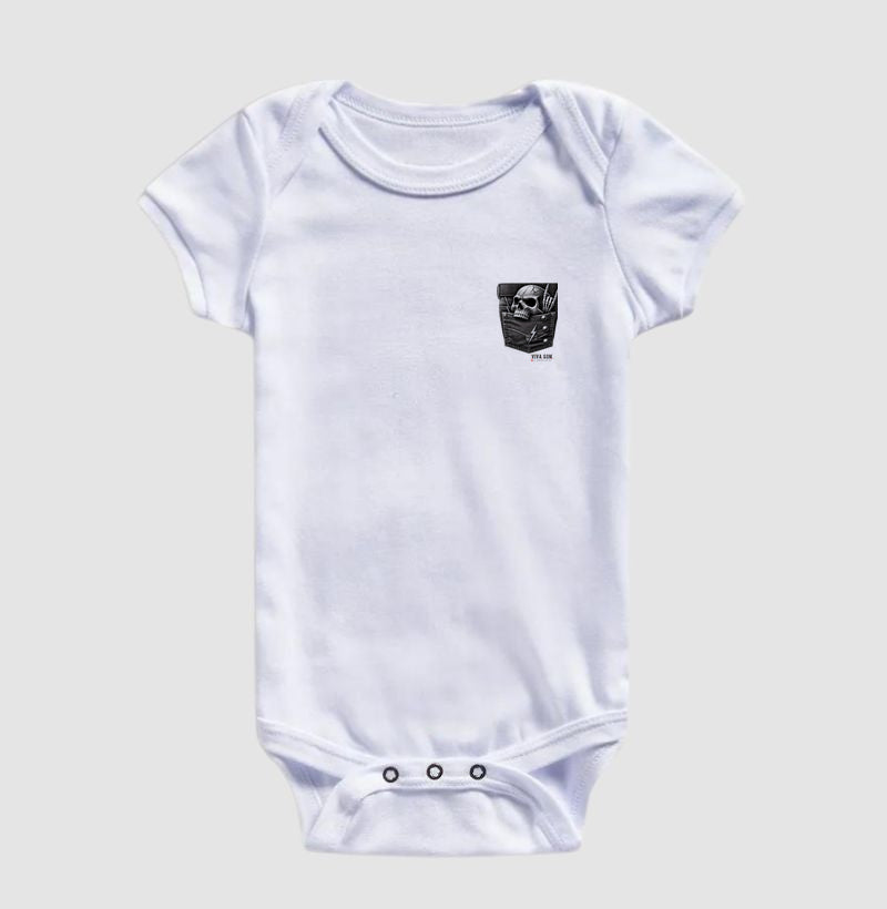 Rock: Bolso da Caveira - Body Baby Unissex