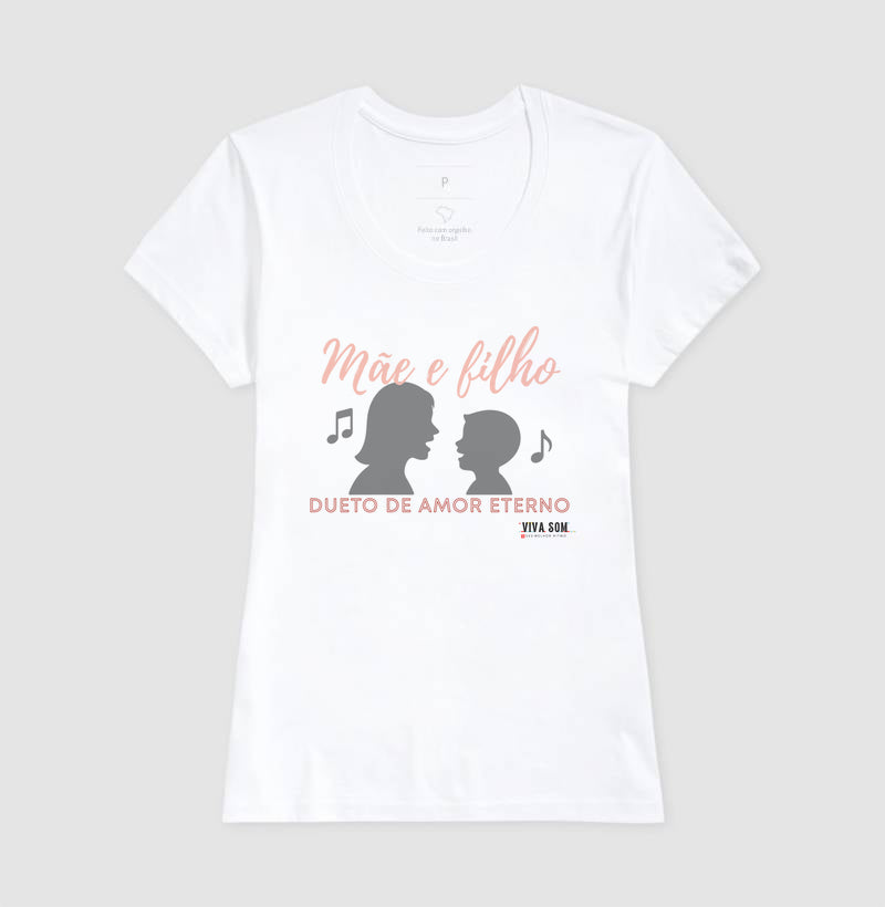 Mãe e Filho: Dueto de Amor - central - Camiseta e Baby Look Confort M e F