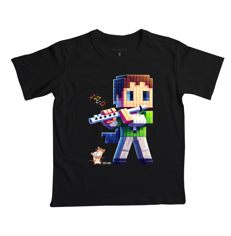 Flautista No pixel - Camiseta Infantil