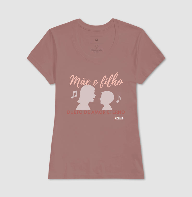 Mãe e Filho: Dueto de Amor - central - Camiseta e Baby Look Confort M e F