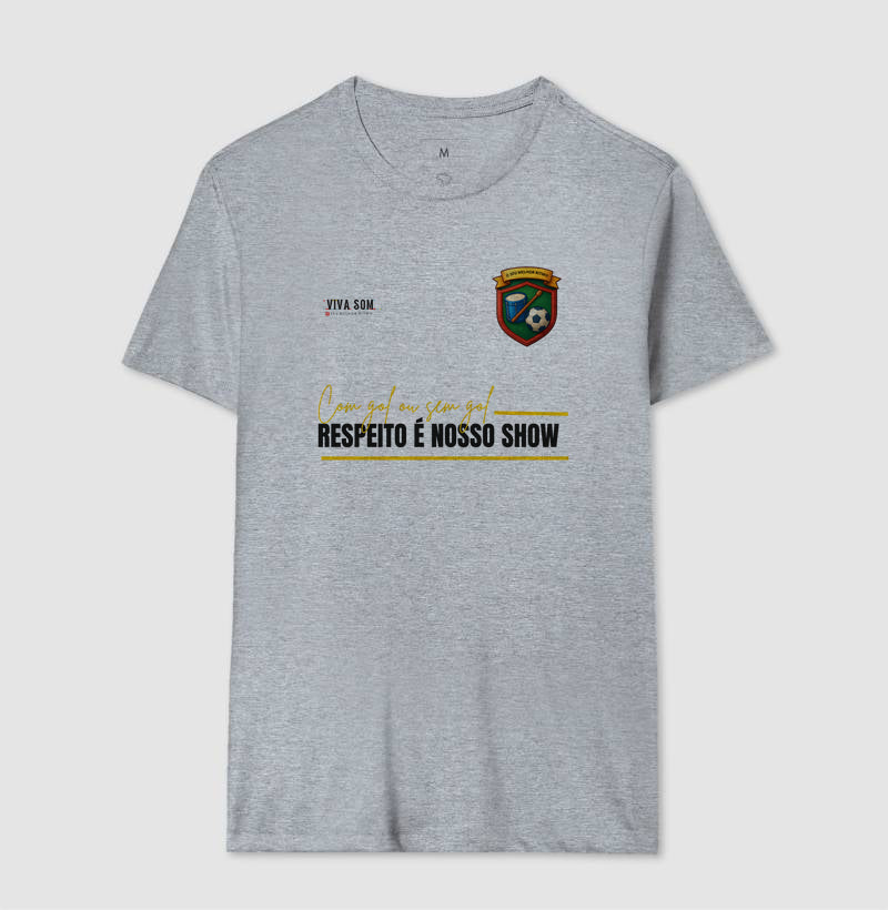 Futebol - Respeito é nosso show - Camiseta Masculina e feminina (baby look) - Confort