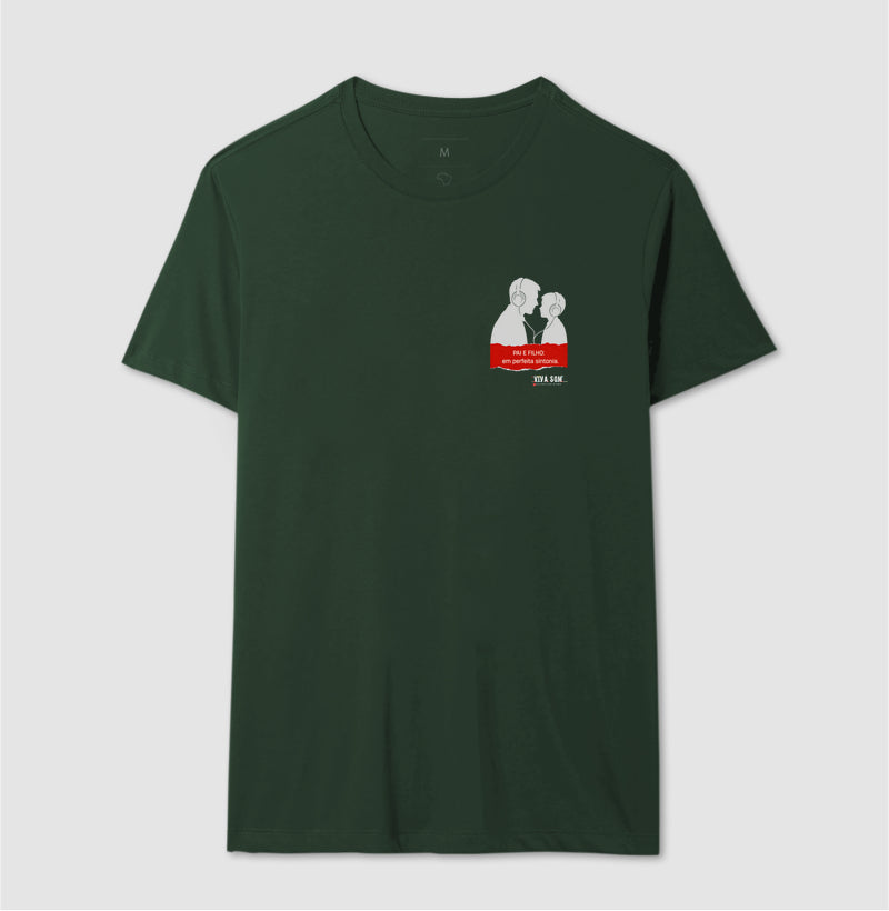 Pai e filho: em perfeita sintonia - Masculina (camiseta) e Feminina (baby look) - Confort