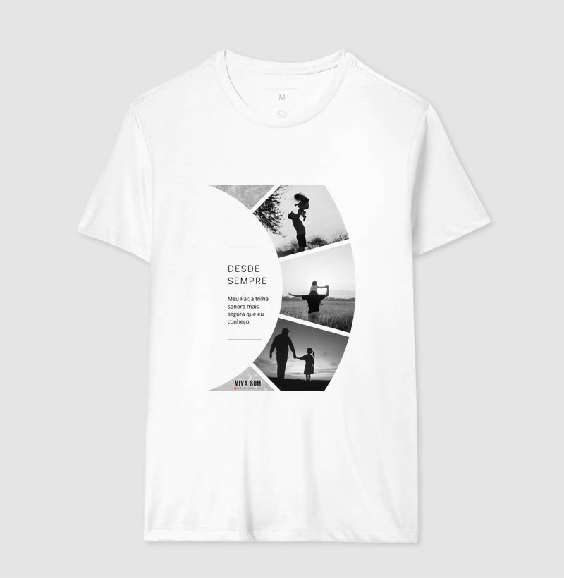 A trilha: da filha para o pai - Camiseta Masculina e feminina (baby look) - Confort