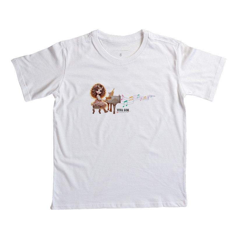 Boneca Pianista - Camiseta Infantil