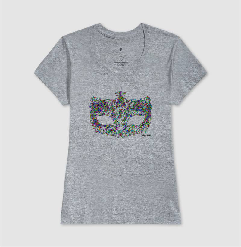 Máscara de Baile - Camiseta Confort Feminina e Masculina