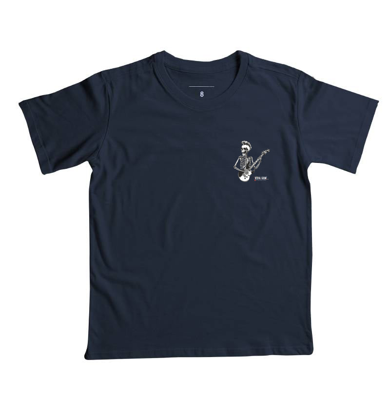 O esqueleto do Rock - Camiseta infantil unissex