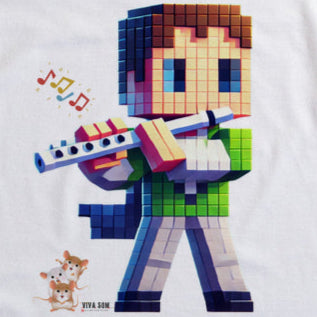 Flautista No pixel - Camiseta Infantil