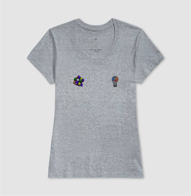 A lâmpada e o Cubo Mágico - Camiseta Confort Masculina e Feminina