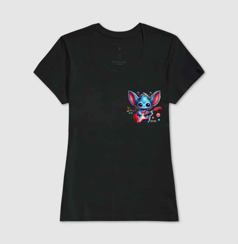 Et Azul na Guitarra - Camiseta Confort Masculina e Feminina