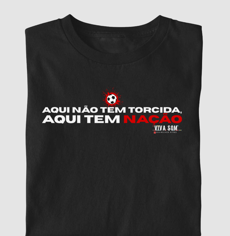 Futebol - Aqui não tem torcida ( central grande) - Masculina (camiseta) e Feminina (baby look) - Confort