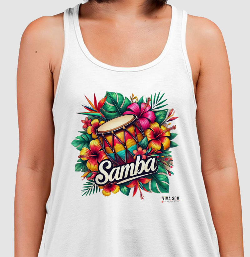 Samba com Flores - Regata Unissex