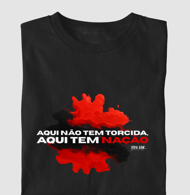Futebo - Aqui não tem torcida (central) - Masculina (camiseta) e Feminina (baby look) - Confort