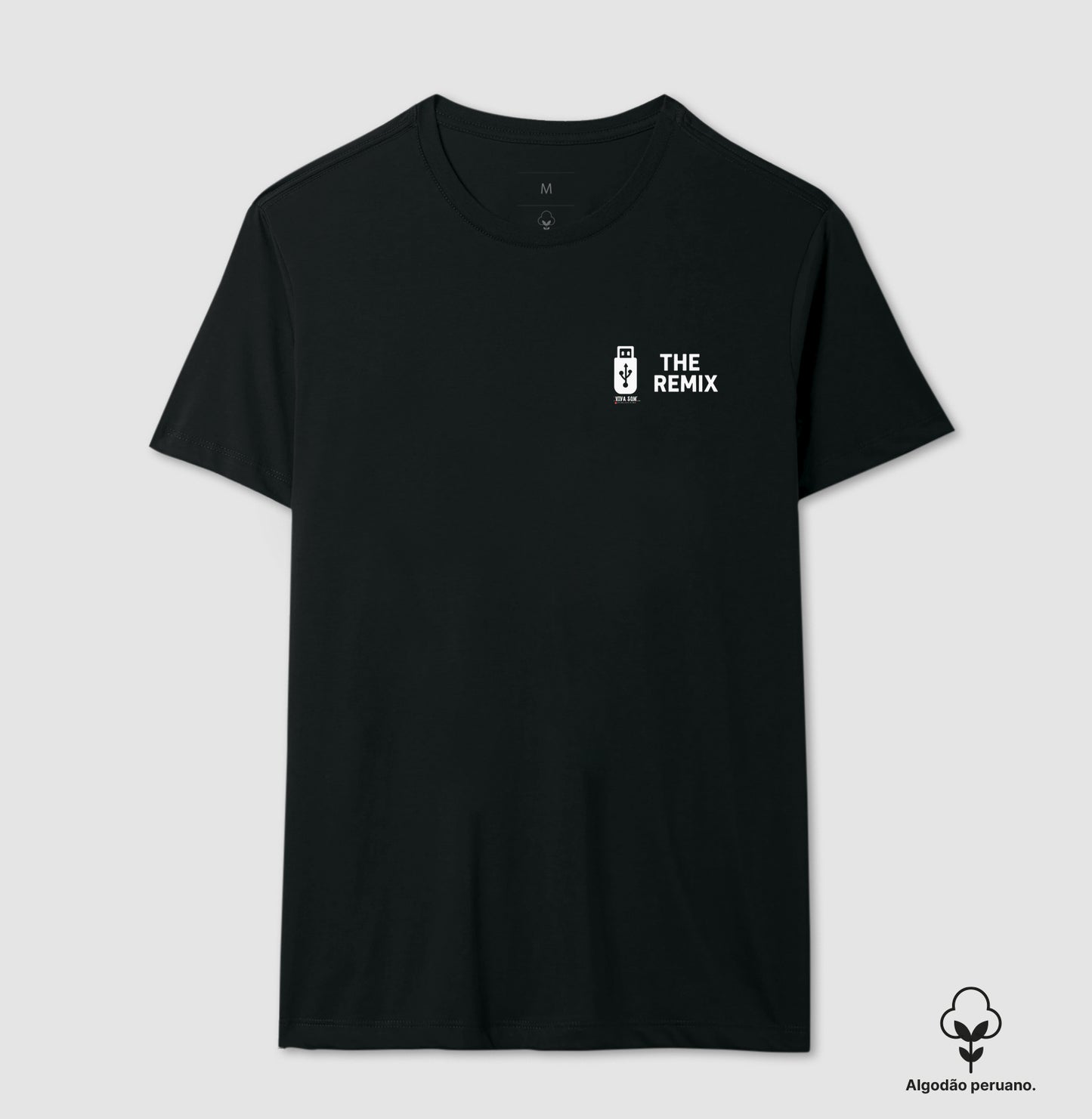 Algodão peruano - Filho, o remix do pai- emblema lateral -Camiseta Masculina (clássica) e Feminina (baby look)