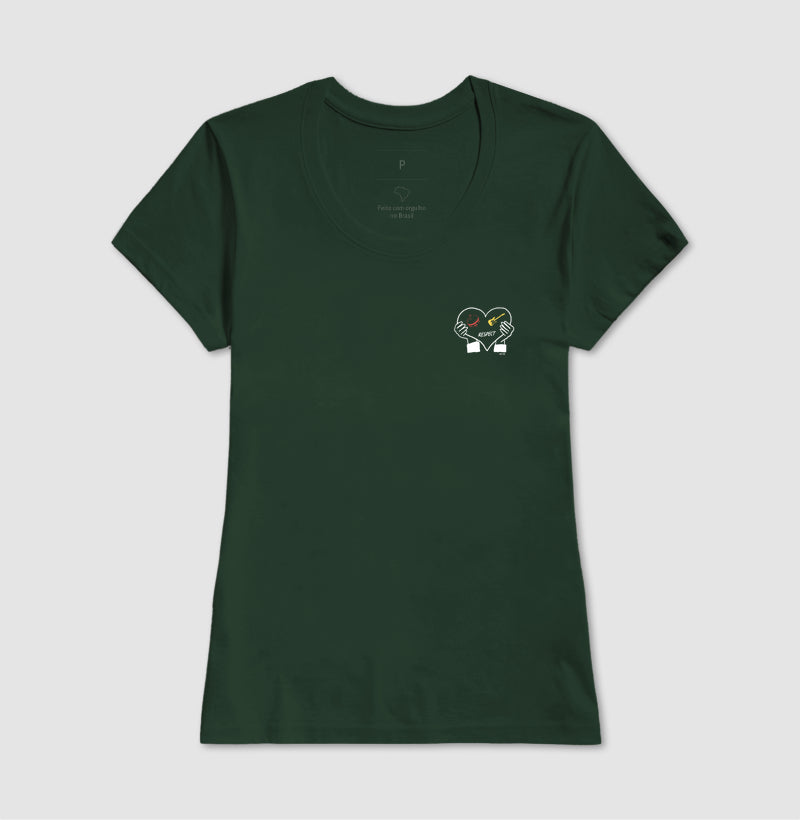 Meu coração tem respeito - Camiseta maculina e feminina confort