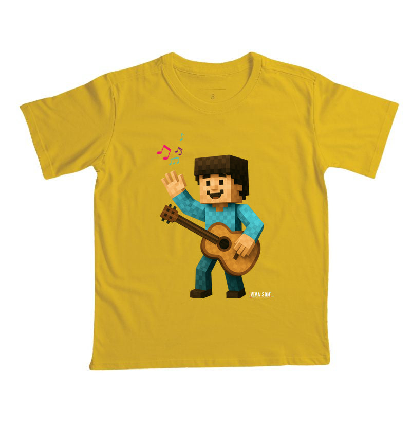 Violonista no Pixel - Camiseta infantil