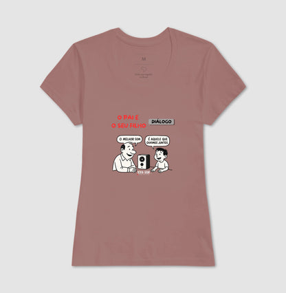 O pai e seu filho criança - Masculina (camiseta) e Feminina (baby look) - Confort