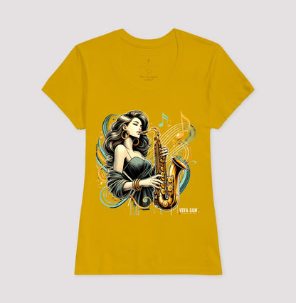 Jazz e Sax - Camiseta Confort Masculina e feminina