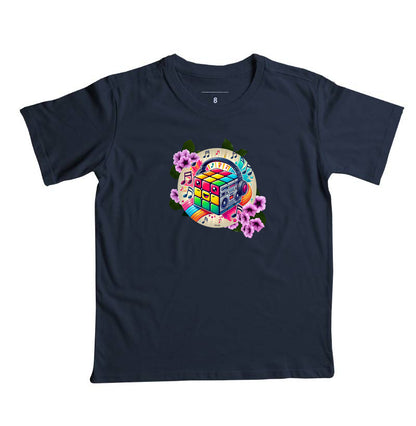 Cubo mágico na música - Camiseta infantil feminina