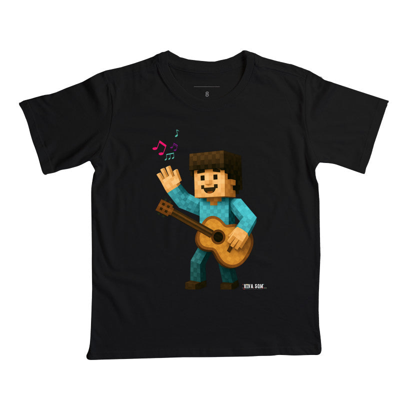 Violonista no Pixel - Camiseta infantil