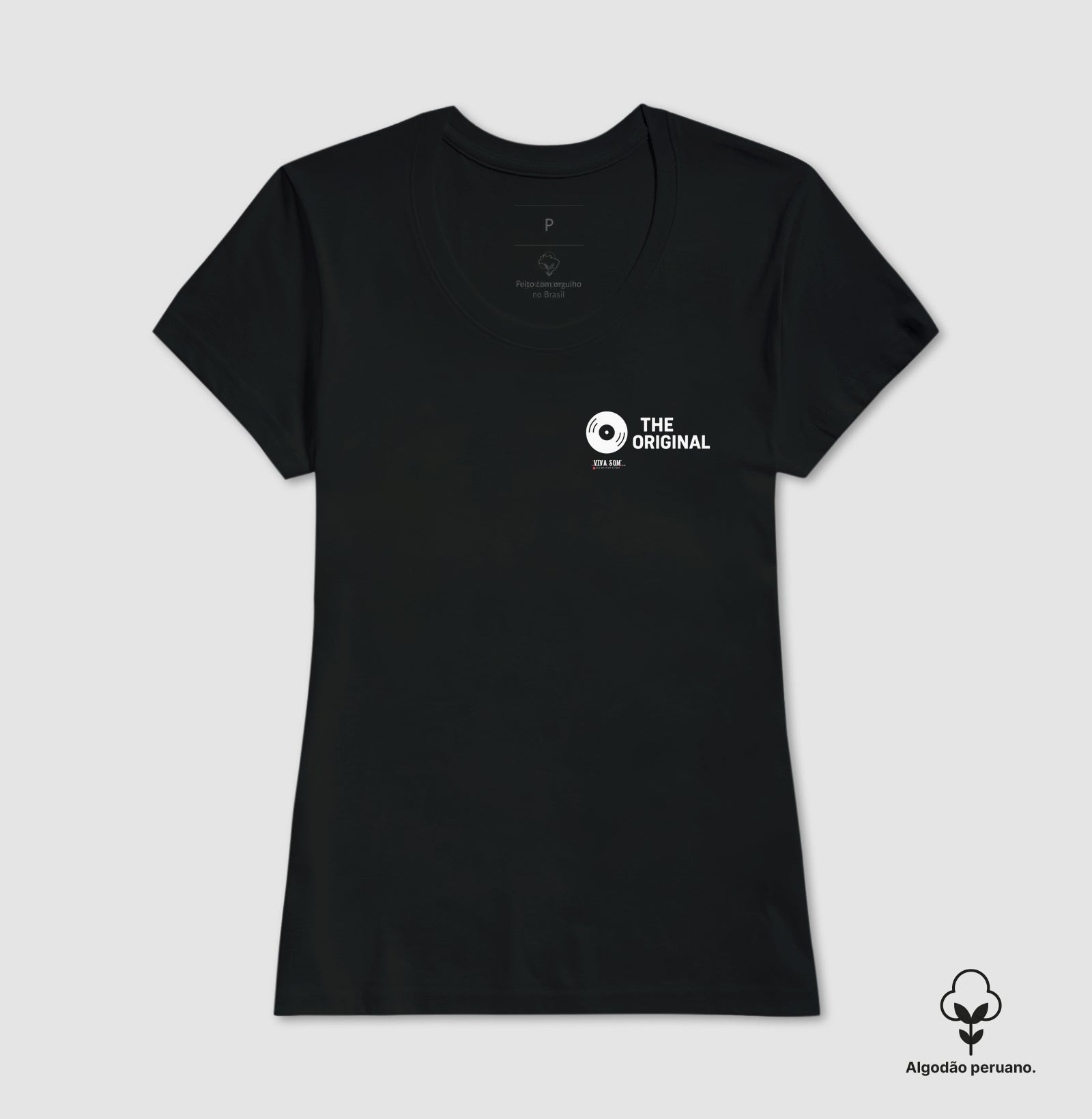 Algodão peruano - Pai, o original - Emblema lateral - Camiseta Masculina(clássica) Feminina (baby look) 497146