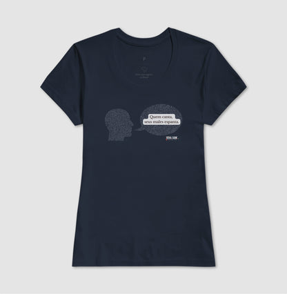 Voz e Leveza “Quem Canta, Seus Males Espanta - Camiseta Confort Feminina / Masculina (100% Algodão) 497146