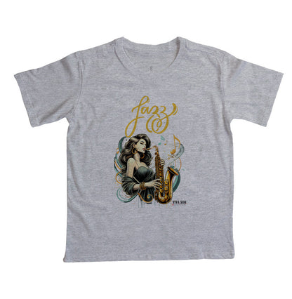 Jazz e Sax - Camiseta Infantil Unissex
