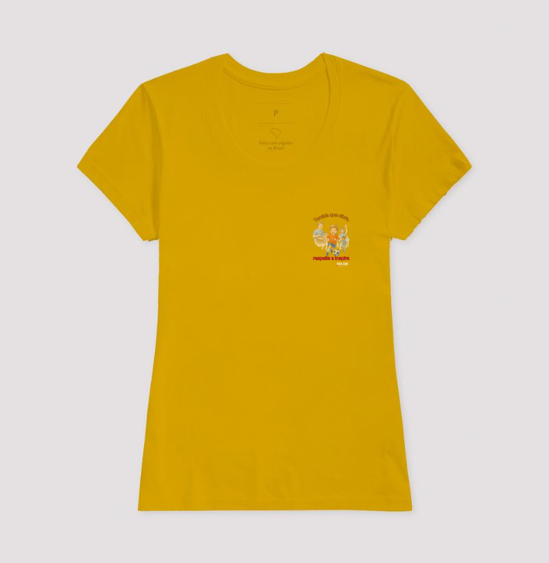 Futebol - Torcida que vibra, respeita e inspira (lateral superior)  - Camiseta Masculina(clássica) Feminina (baby look)