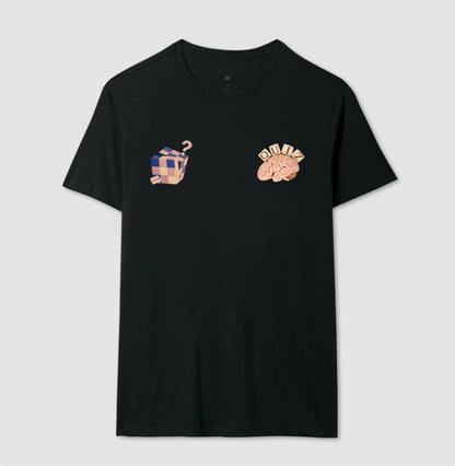 O cérebro e o cubo mágico - Camiseta Confort Masculina e Feminina