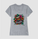 Samba com Flores - Camiseta Confort Feminina e Masculina 497146