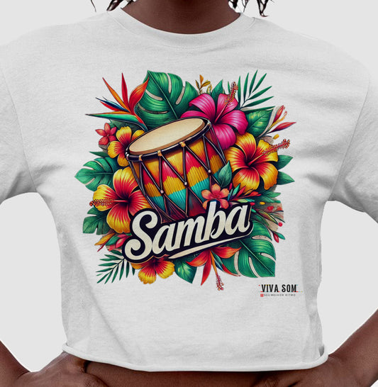 Samba com Flores - De Cropped -  Feminina