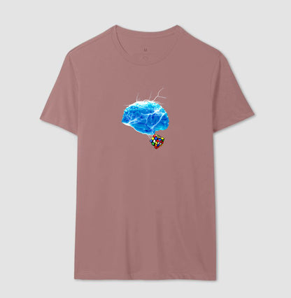 O Cérebro e o Cubo Mágico - Camiseta Confort Masculina e Feminina