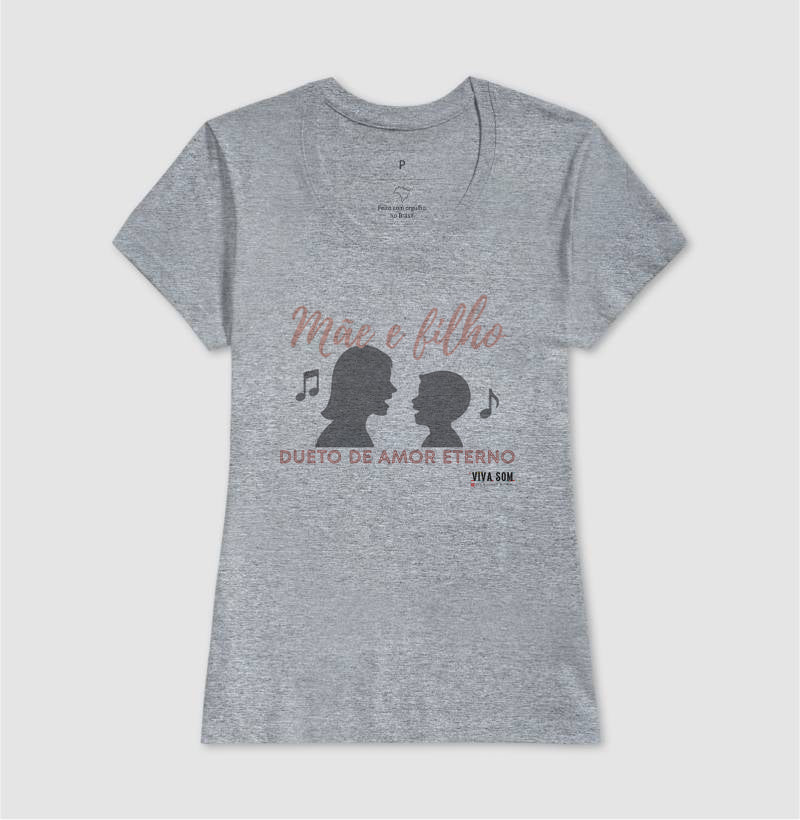 Mãe e Filho: Dueto de Amor - central - Camiseta e Baby Look Confort M e F