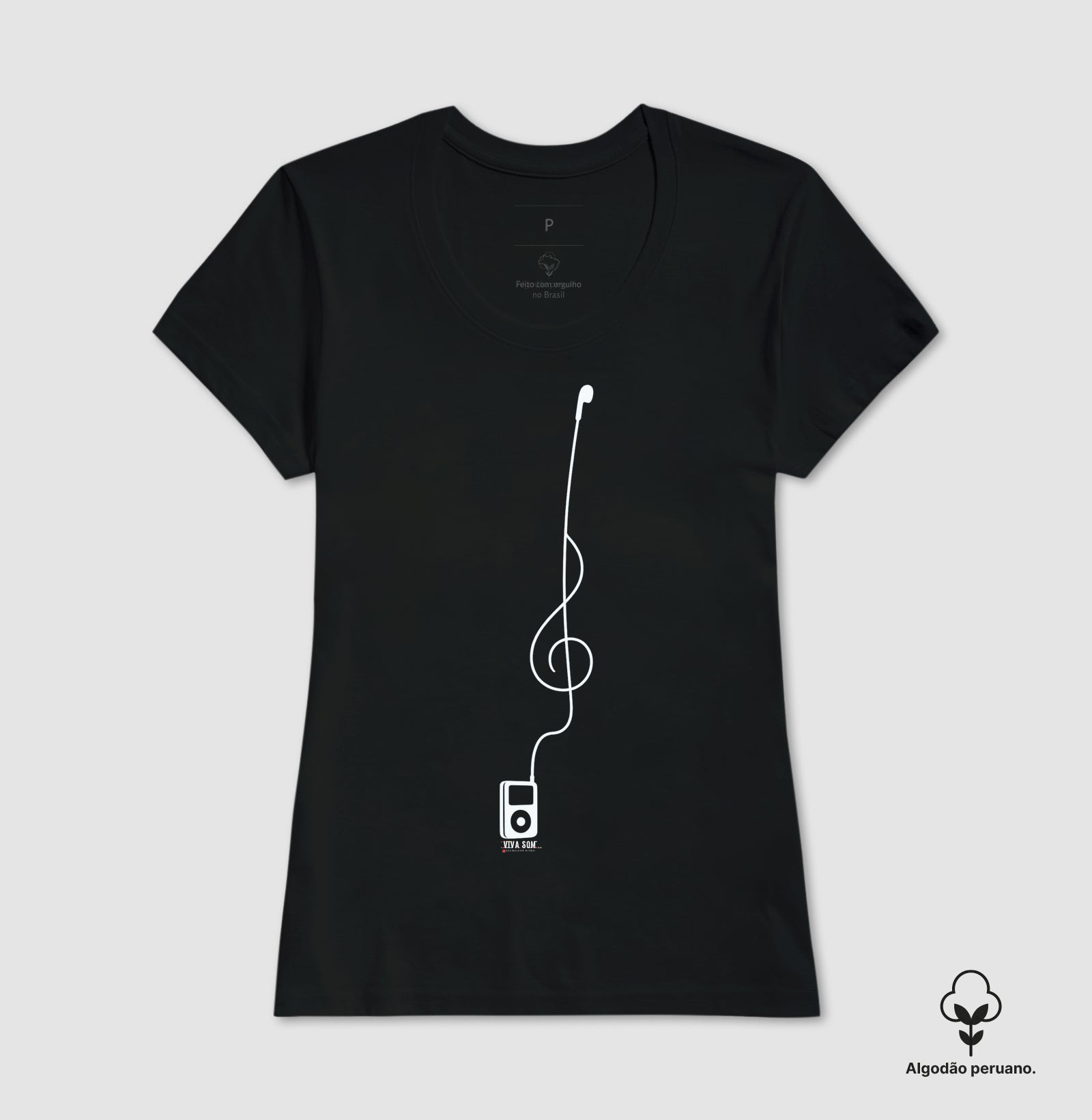 Minimalista Clave de Sol - Camiseta e Baby Look Algodão Peruano Masculina e Feminina 497146