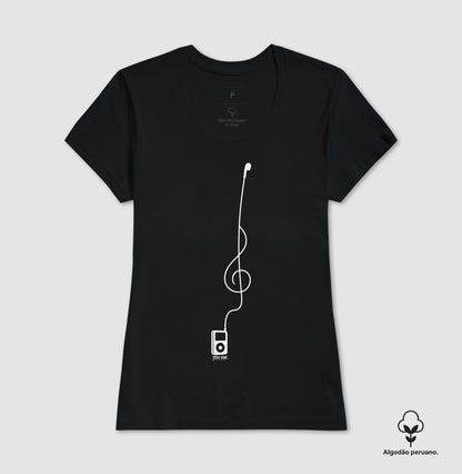 Minimalista Clave de Sol - Camiseta e Baby Look Algodão Peruano Masculina e Feminina 497146