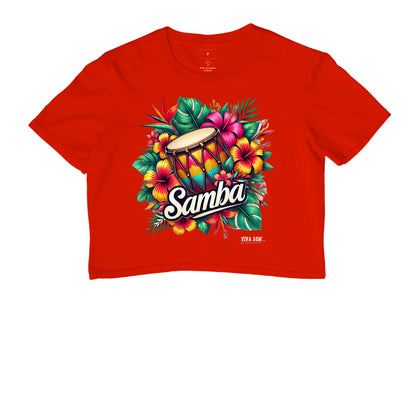 Samba com Flores - De Cropped -  Feminina