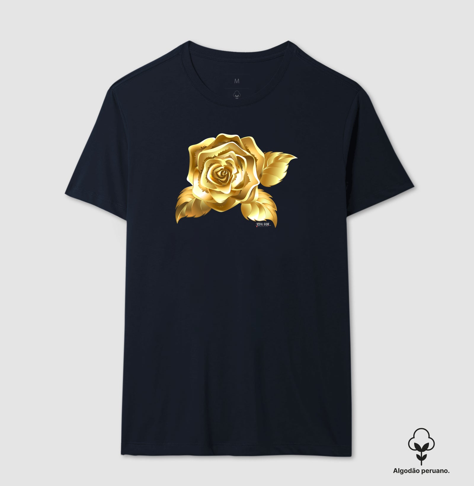 Camiseta Chique Rosa de Ouro Plena - Algodão Peruano 497146