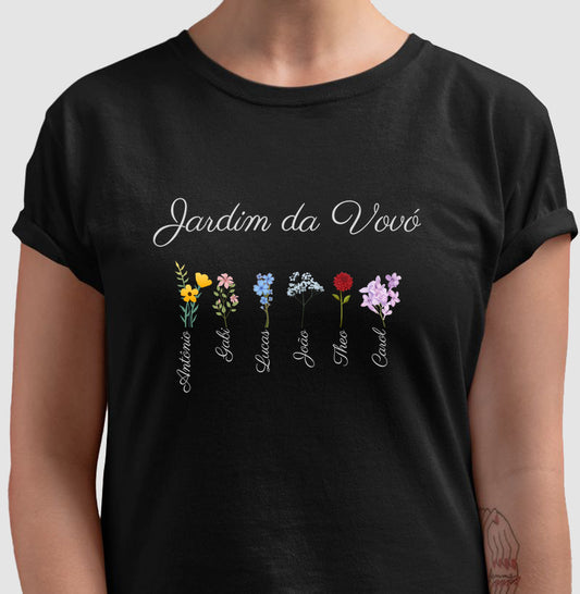 Vovó: O Jardim - Camiseta e Baby Look Confort