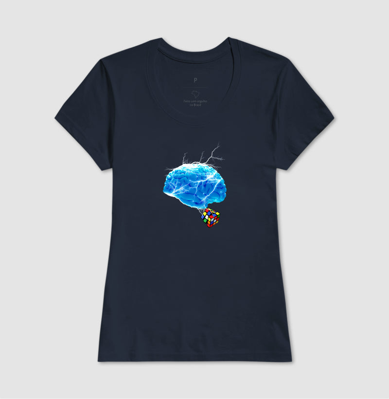 O Cérebro e o Cubo Mágico - Camiseta Confort Masculina e Feminina