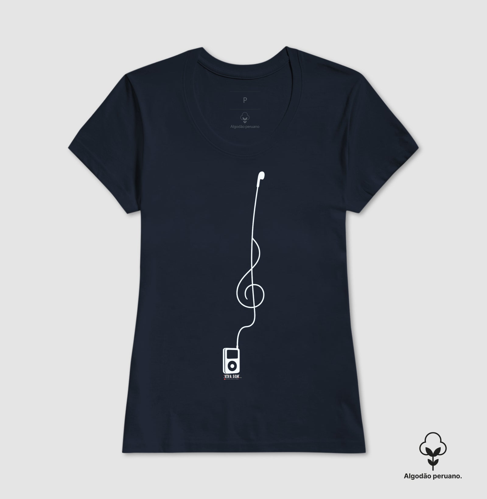 Minimalista Clave de Sol - Camiseta e Baby Look Algodão Peruano Masculina e Feminina 497146